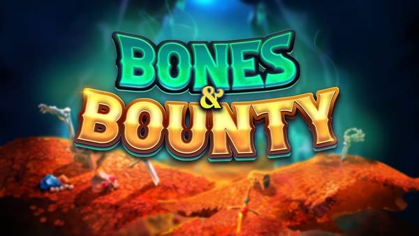 Thunderkick Bones & Bounty 老虎機遊戲畫面，海盜主題 4x6 盤面